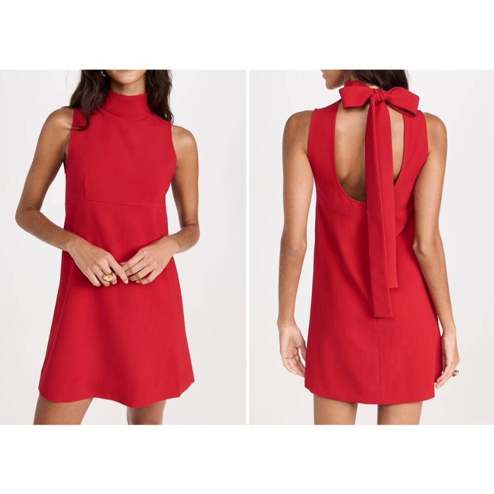 STAUD Quant Dress in Ruby
